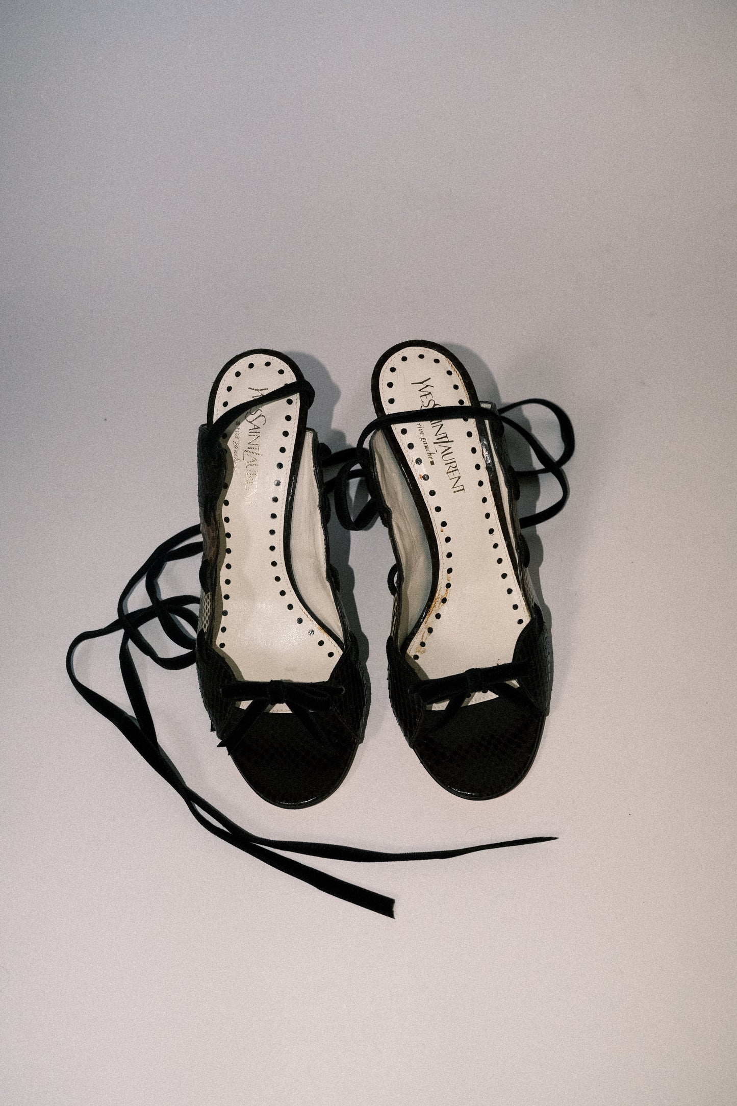 Yves Saint Laurent Exotic Leather Strappy Heels EU 36