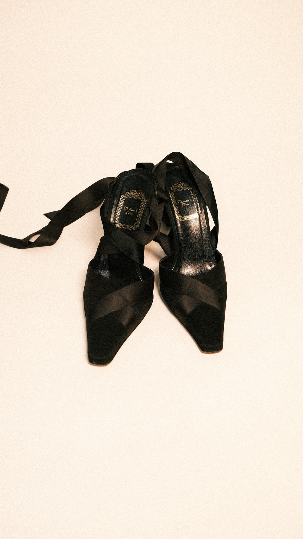 Dior Ribbon Tie-Up Heel EU 38