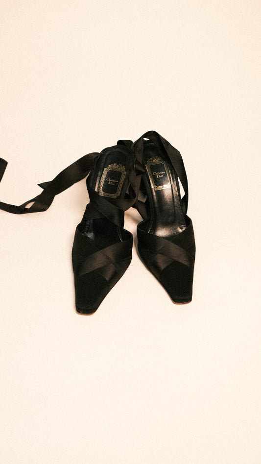 Dior Ribbon Tie-Up Heel EU 38