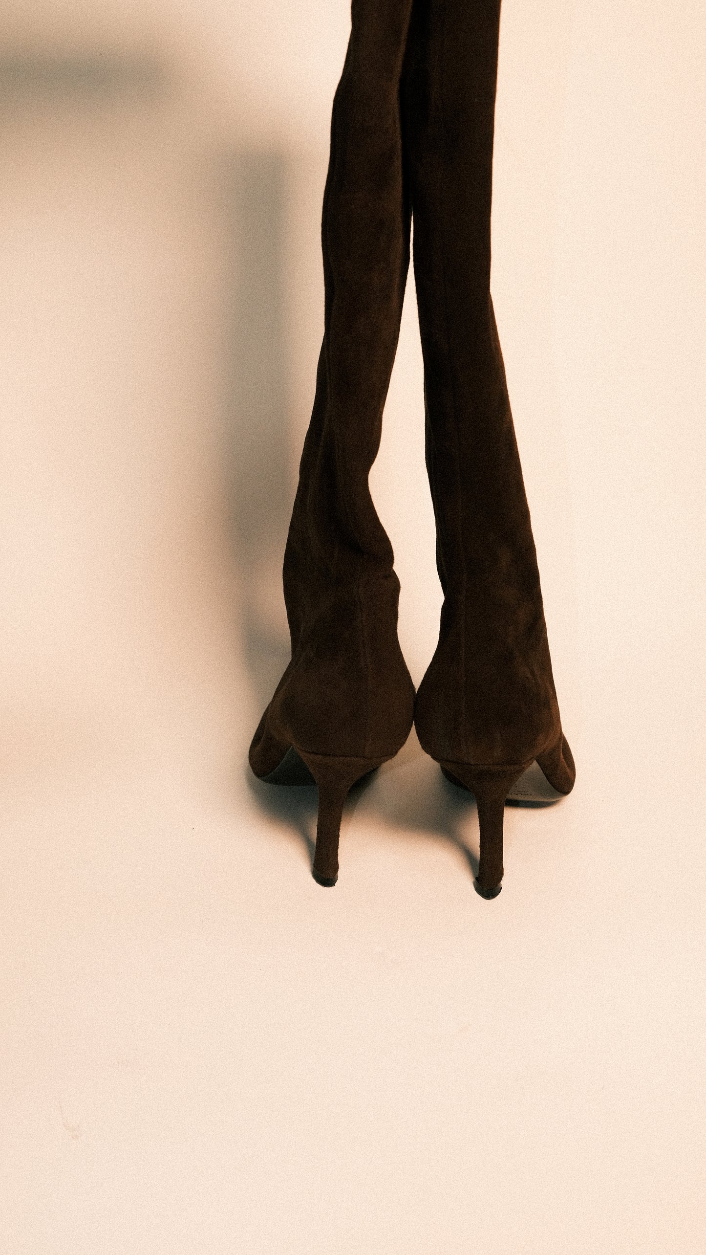 Prada Brown Suede Curved Heel Boot EU 39