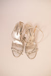 Manolo Blahnik Silver Strappy Heels EU 37.5